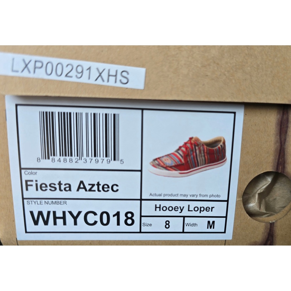 Twisted X WHYCO18‎ Multi-Color Aztec Serape Pattern Canvas Boat Shoes Women's 8M - Picture 8 of 9